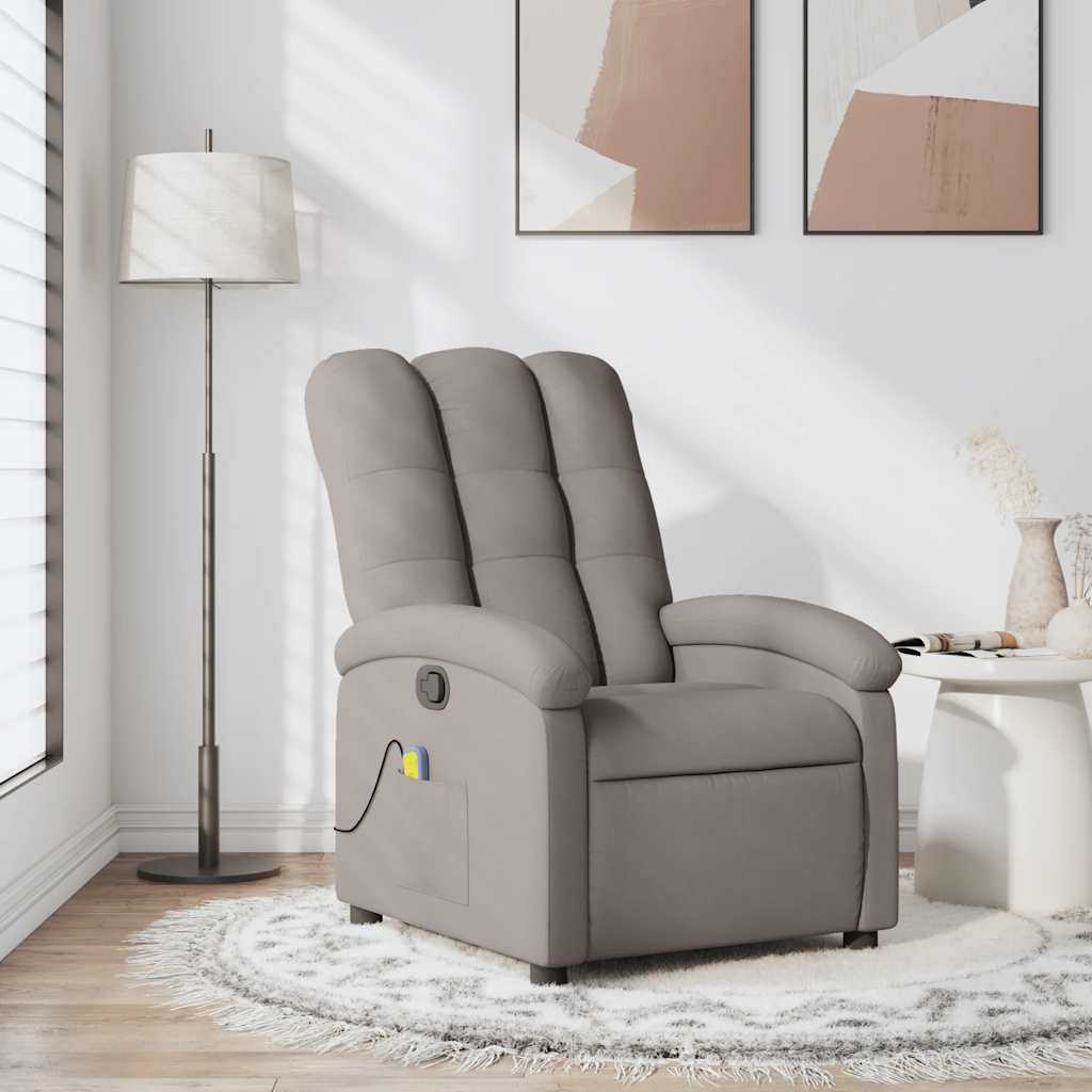 Fauteuil de massage inclinable Taupe Tissu - XIOS