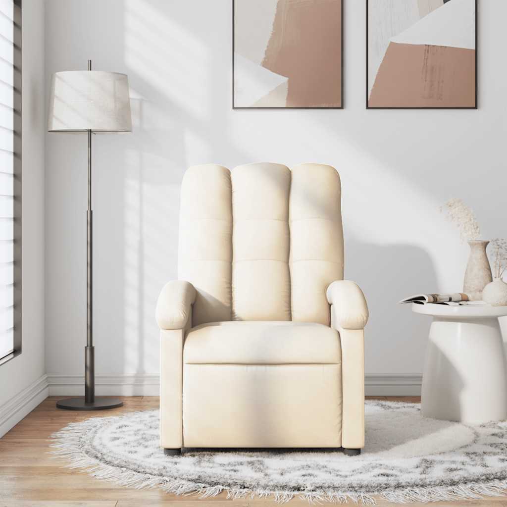 Fauteuil de massage inclinable Crème Tissu - XIOS