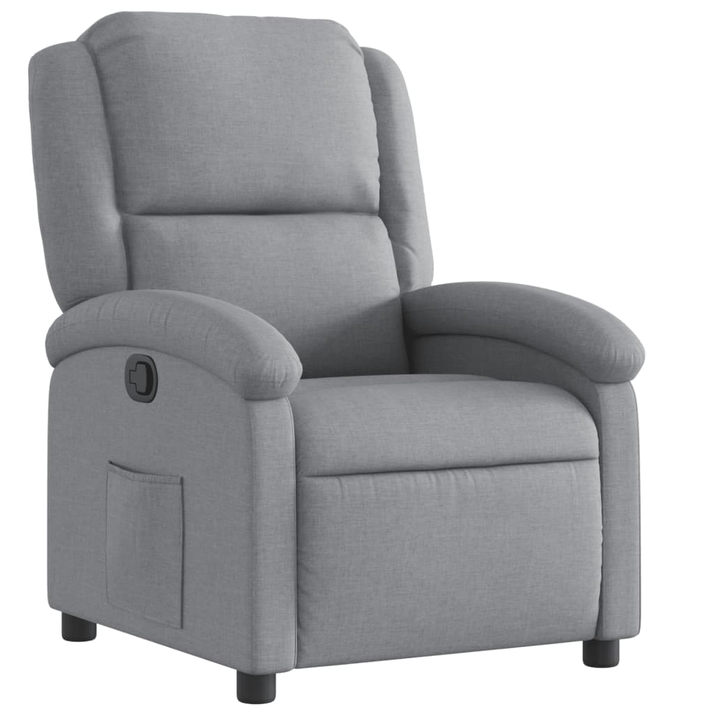 Fauteuil inclinable Gris clair Tissu - XIOS