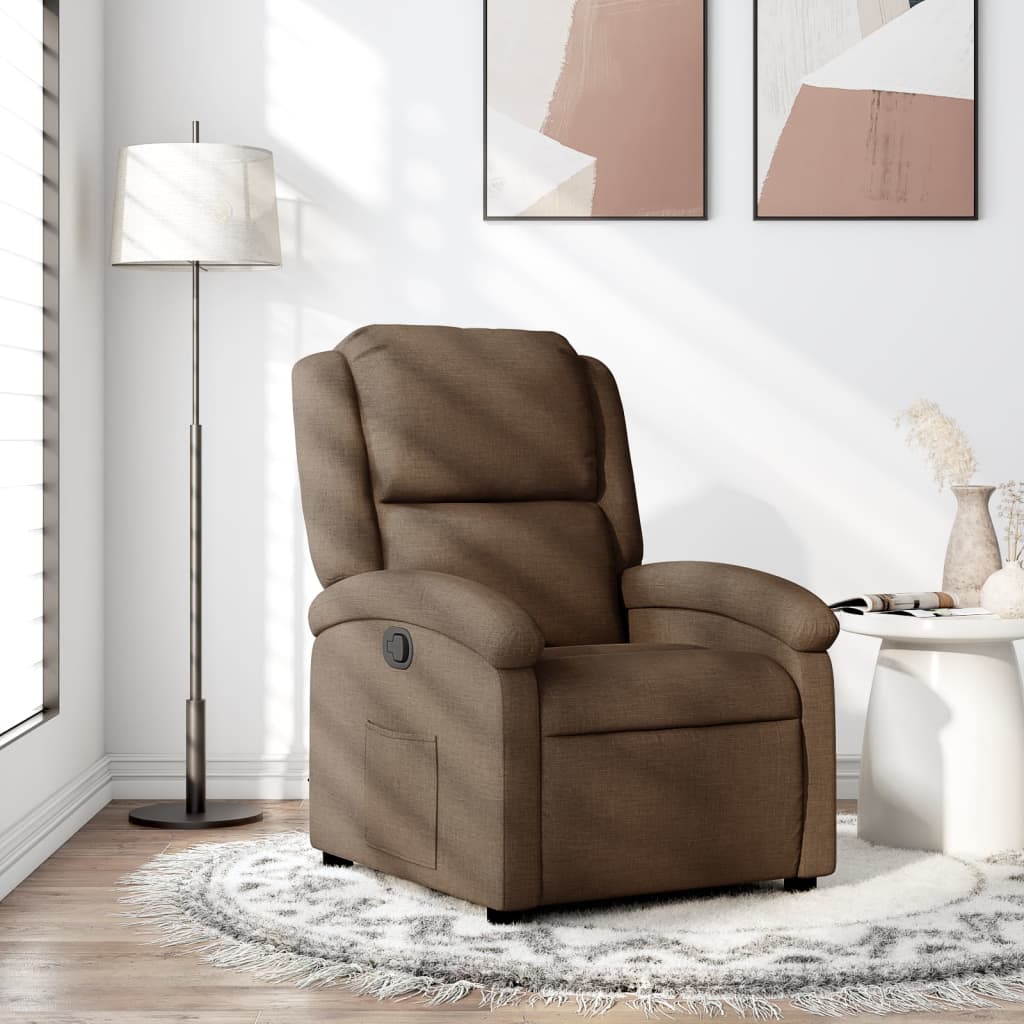 Fauteuil inclinable Marron Tissu - XIOS