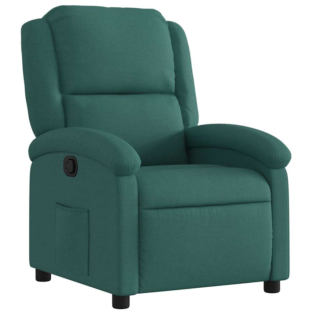 Fauteuil inclinable Vert foncé Tissu - XIOS