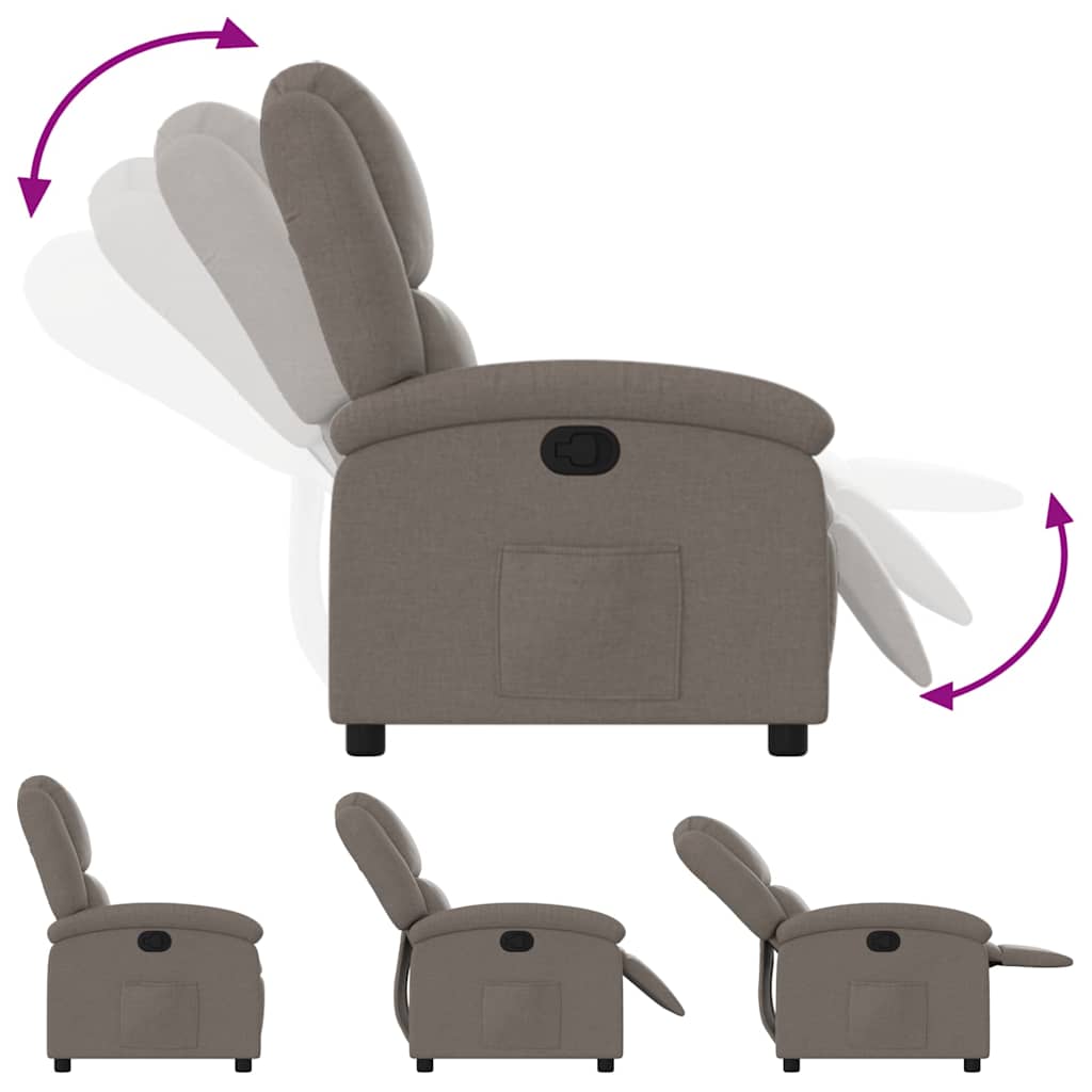 Fauteuil inclinable Taupe Tissu - XIOS