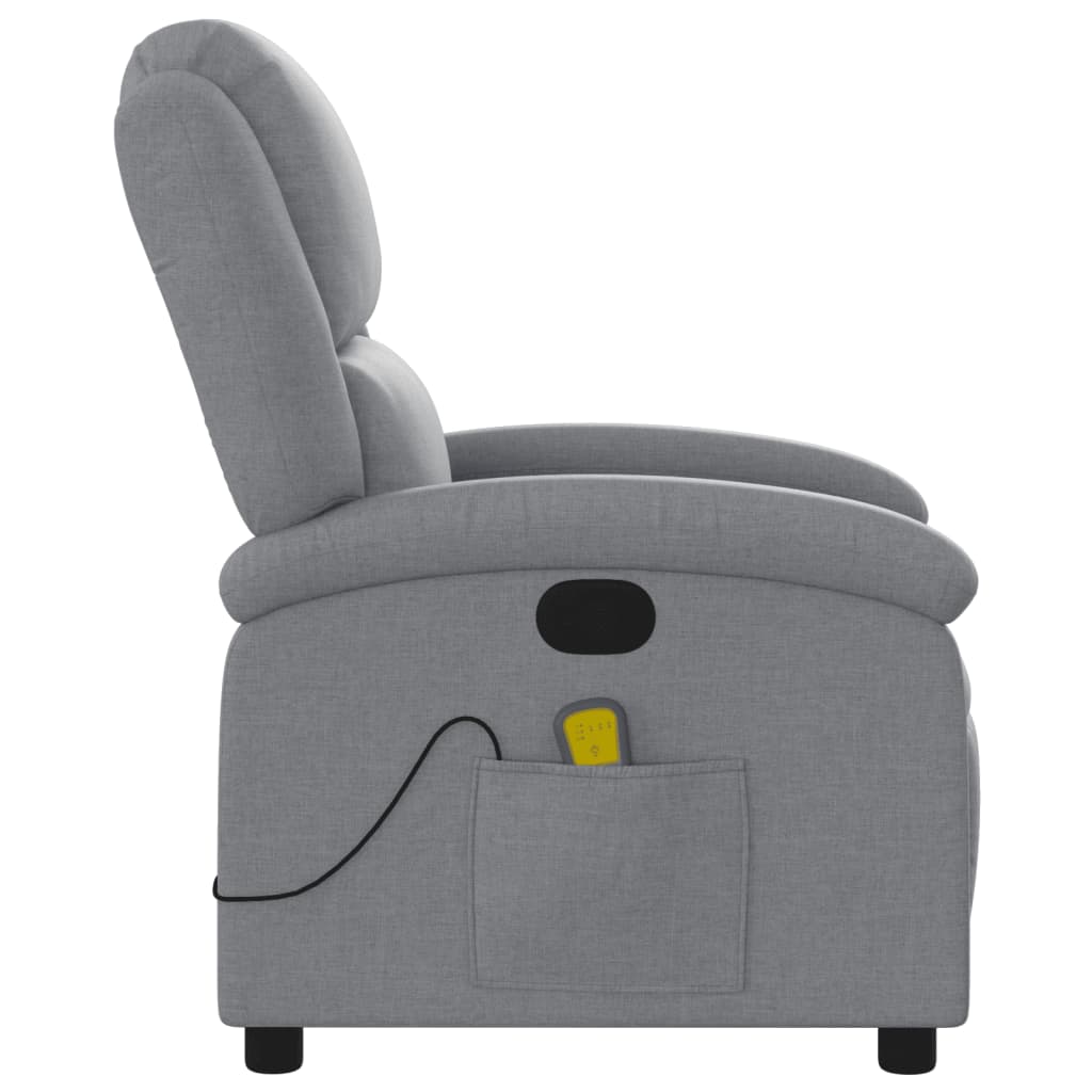 Fauteuil de massage inclinable Gris clair Tissu - XIOS