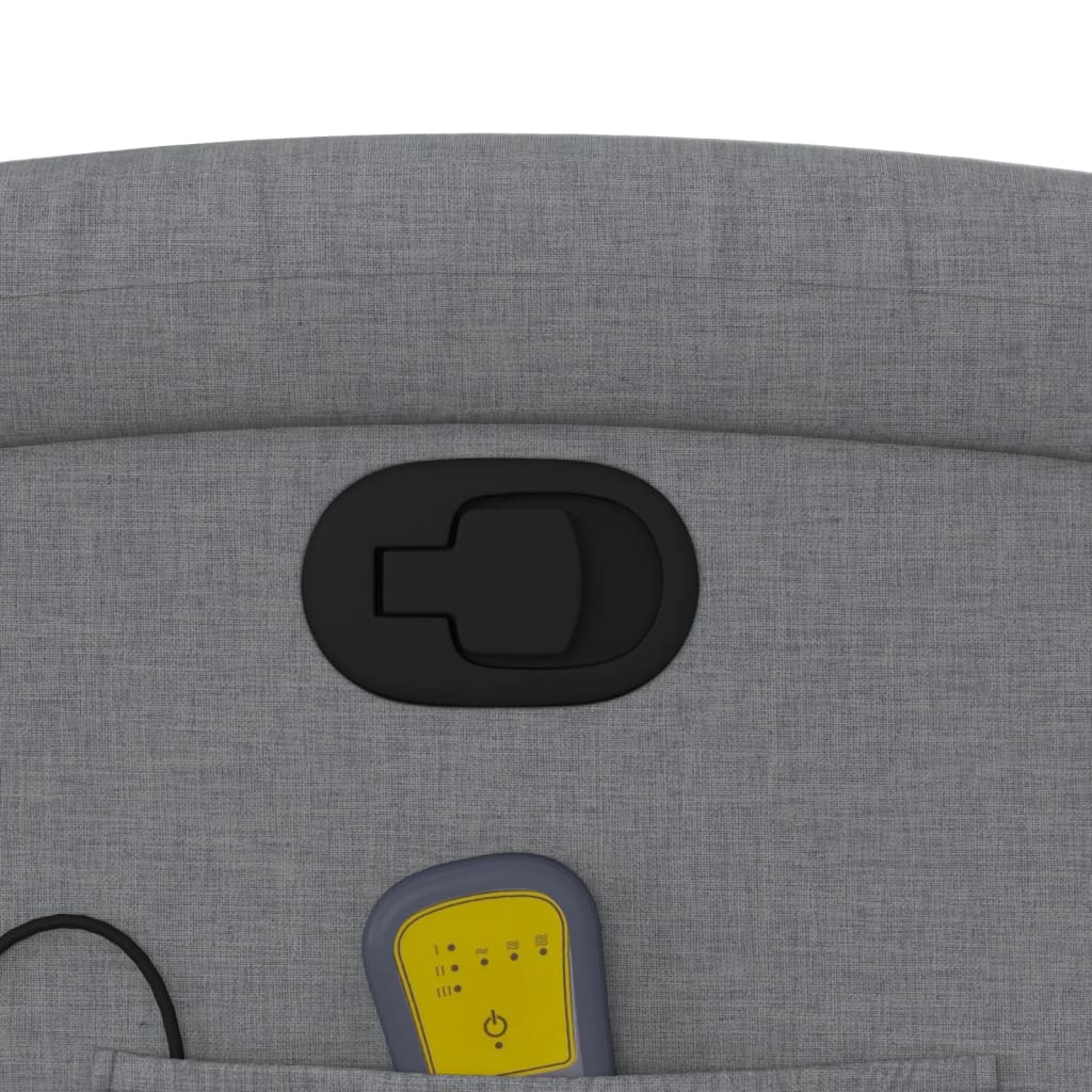 Fauteuil de massage inclinable Gris clair Tissu - XIOS