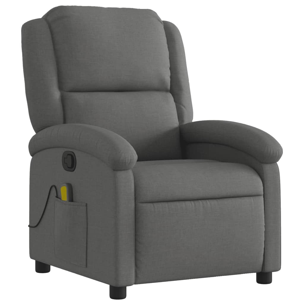Fauteuil de massage inclinable Gris foncé Tissu - XIOS