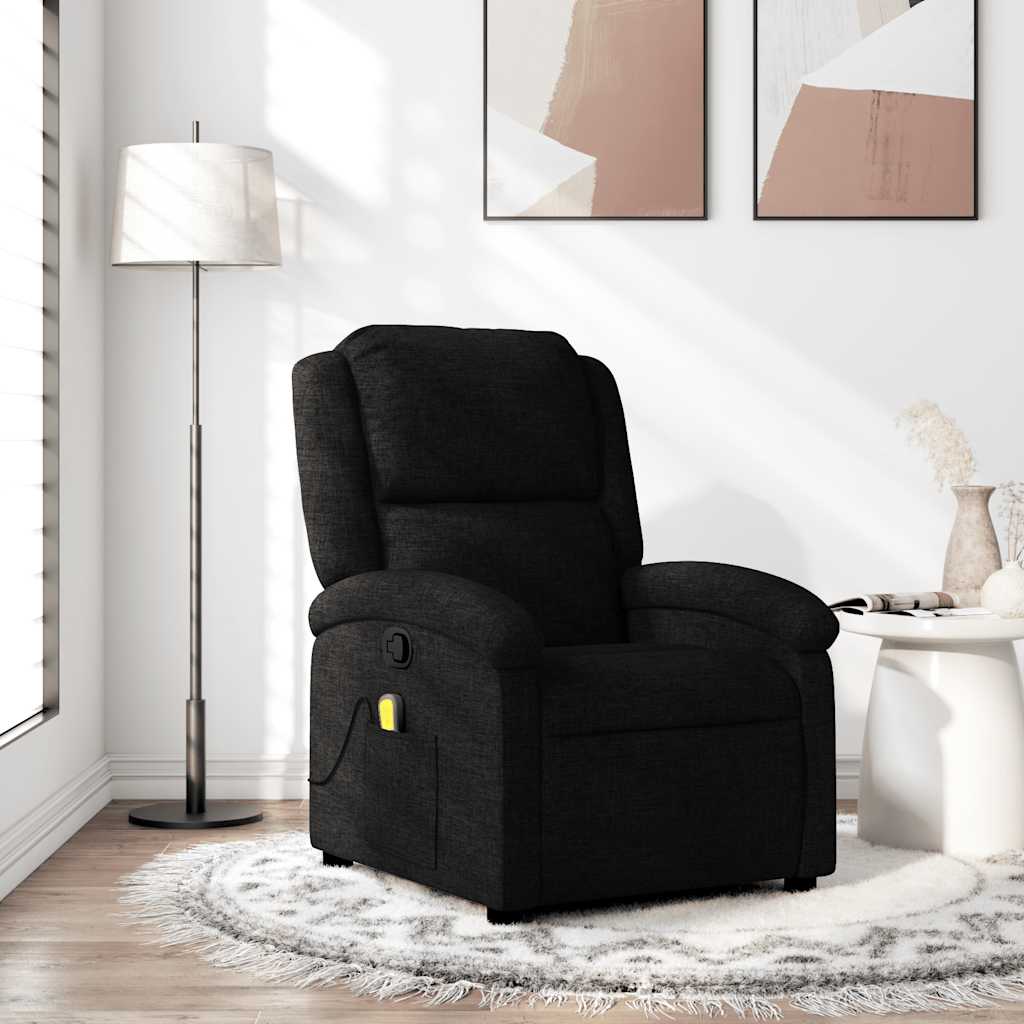 Fauteuil de massage inclinable Noir Tissu - XIOS