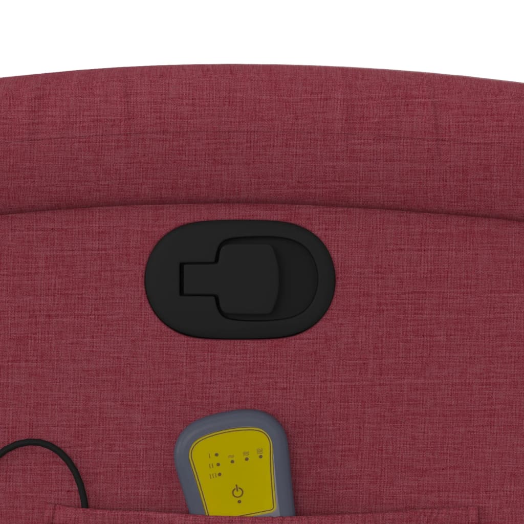 Fauteuil de massage inclinable Rouge bordeaux Tissu - XIOS