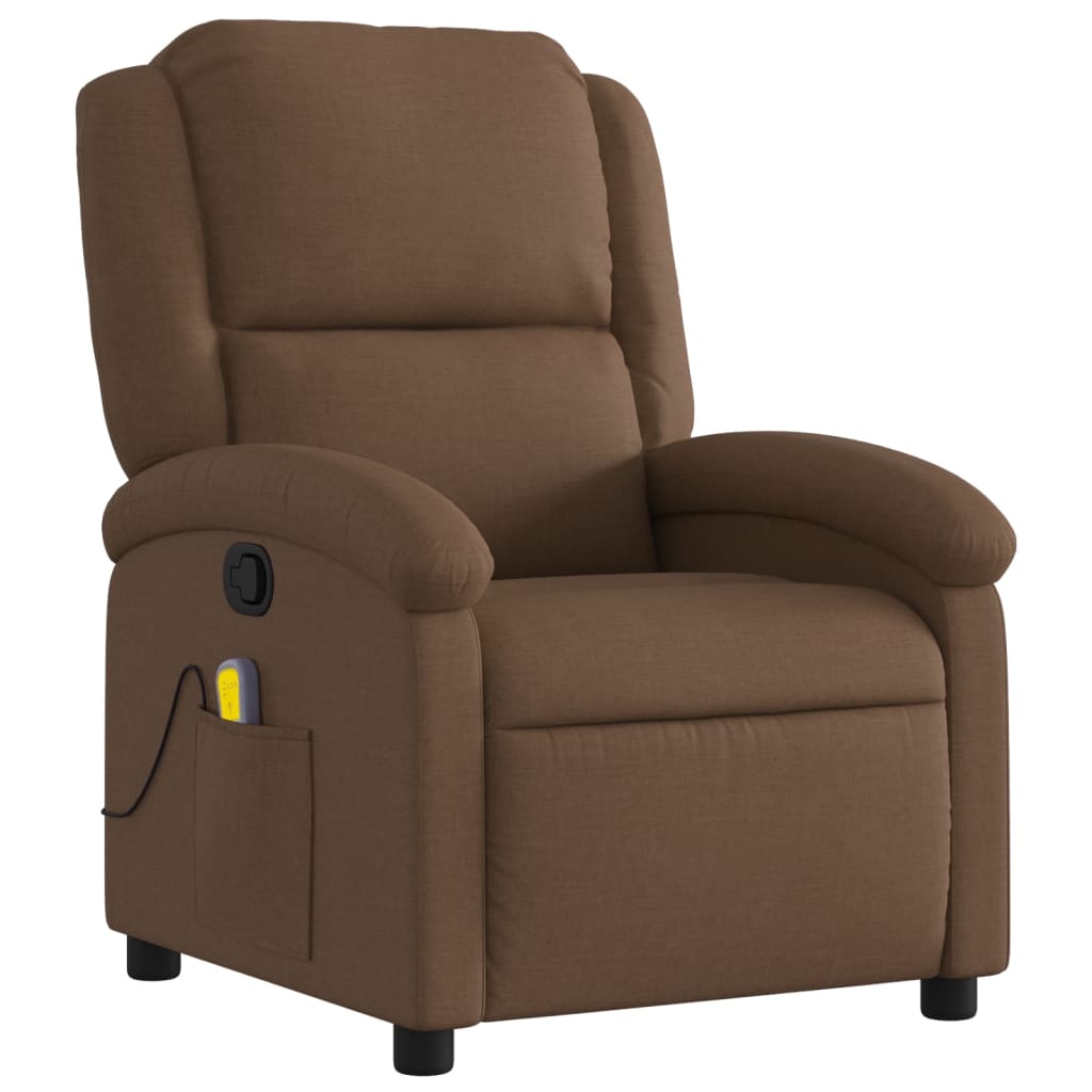 Fauteuil de massage inclinable Marron Tissu - XIOS