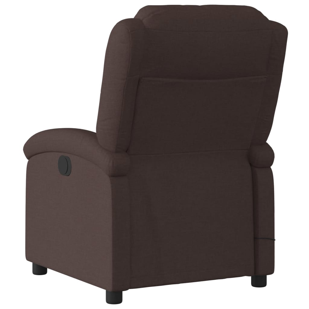 Fauteuil de massage inclinable Marron foncé Tissu - XIOS