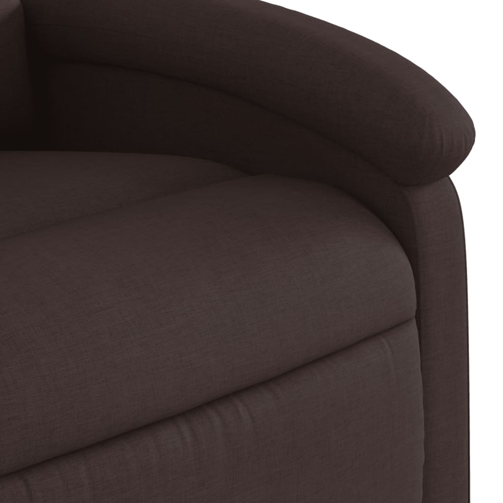 Fauteuil de massage inclinable Marron foncé Tissu - XIOS