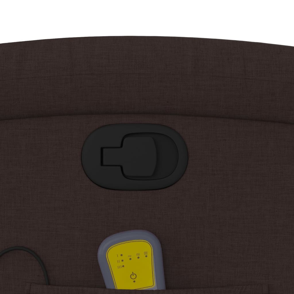 Fauteuil de massage inclinable Marron foncé Tissu - XIOS