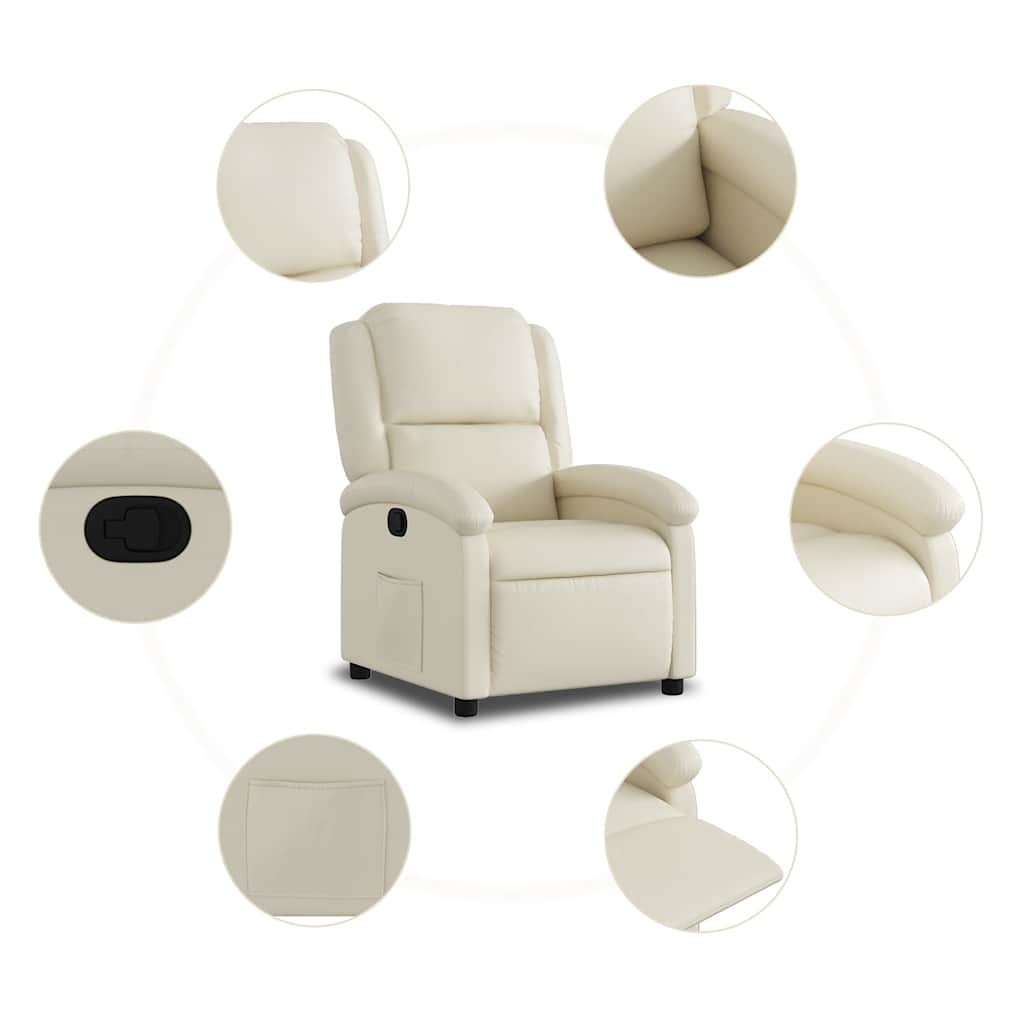 Fauteuil inclinable Crème Similicuir - XIOS