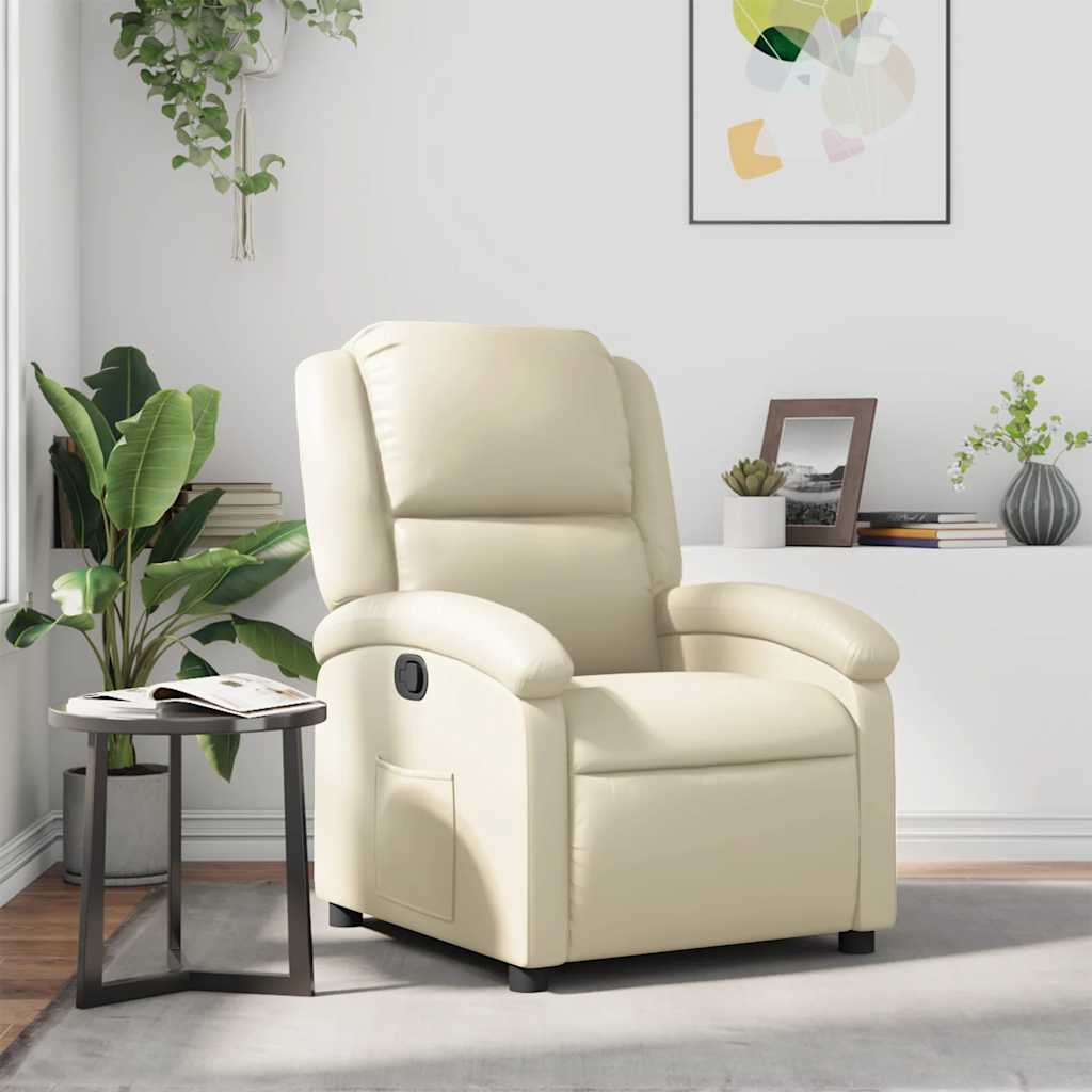 Fauteuil inclinable Crème Similicuir - XIOS