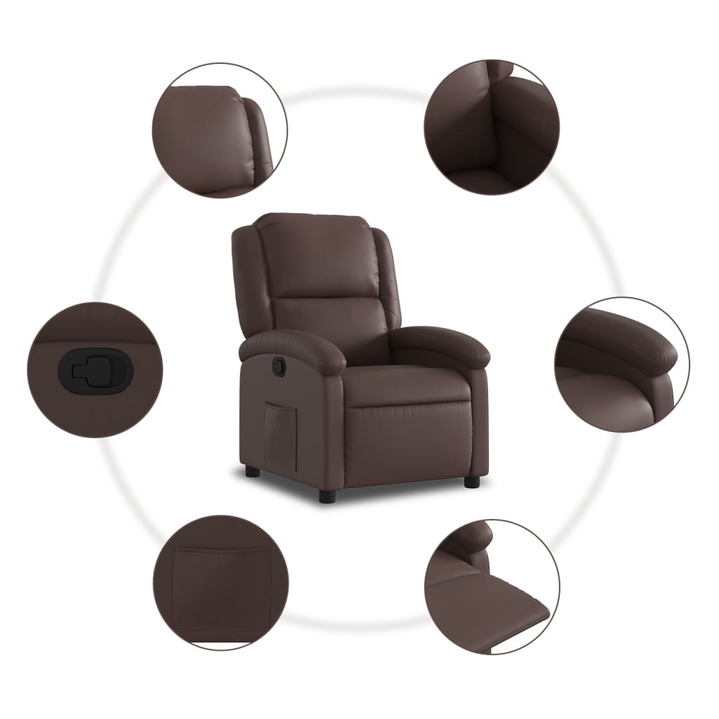 Fauteuil inclinable Marron Similicuir - XIOS