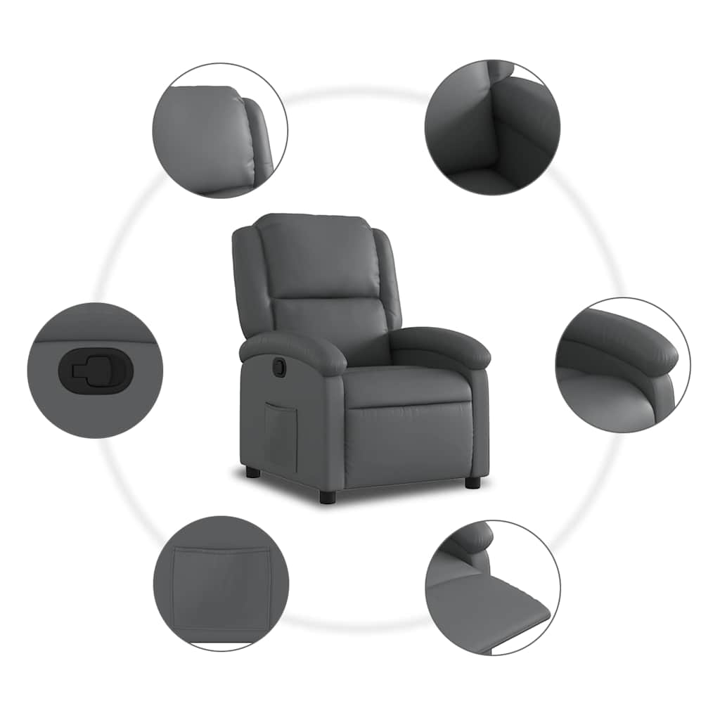 Fauteuil inclinable Gris Similicuir - XIOS