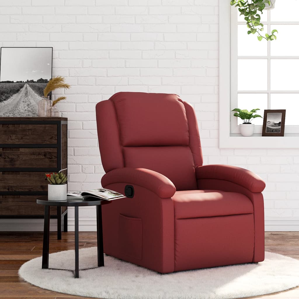 Fauteuil inclinable Rouge bordeaux Similicuir - XIOS