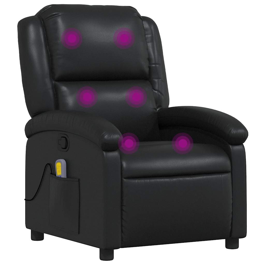 Fauteuil de massage inclinable Noir Similicuir - XIOS