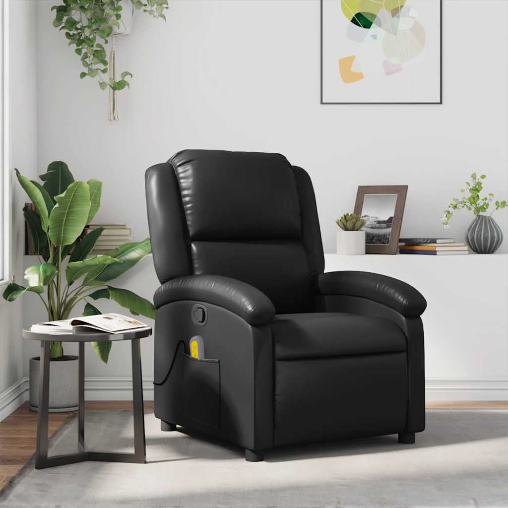 Fauteuil de massage inclinable Noir Similicuir - XIOS