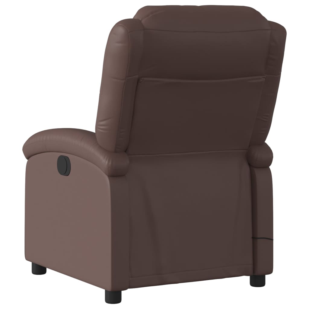 Fauteuil de massage inclinable Marron Similicuir - XIOS