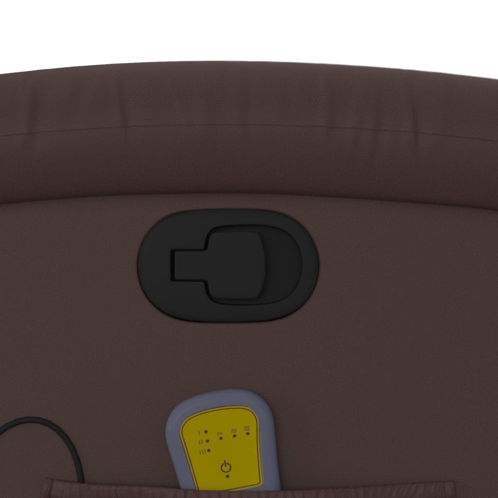 Fauteuil de massage inclinable Marron Similicuir - XIOS