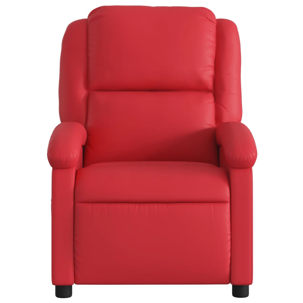Fauteuil de massage inclinable rouge similicuir - XIOS
