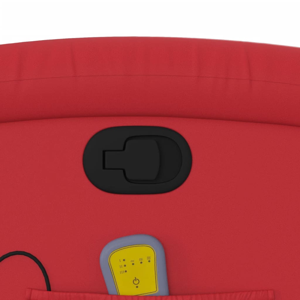 Fauteuil de massage inclinable rouge similicuir - XIOS