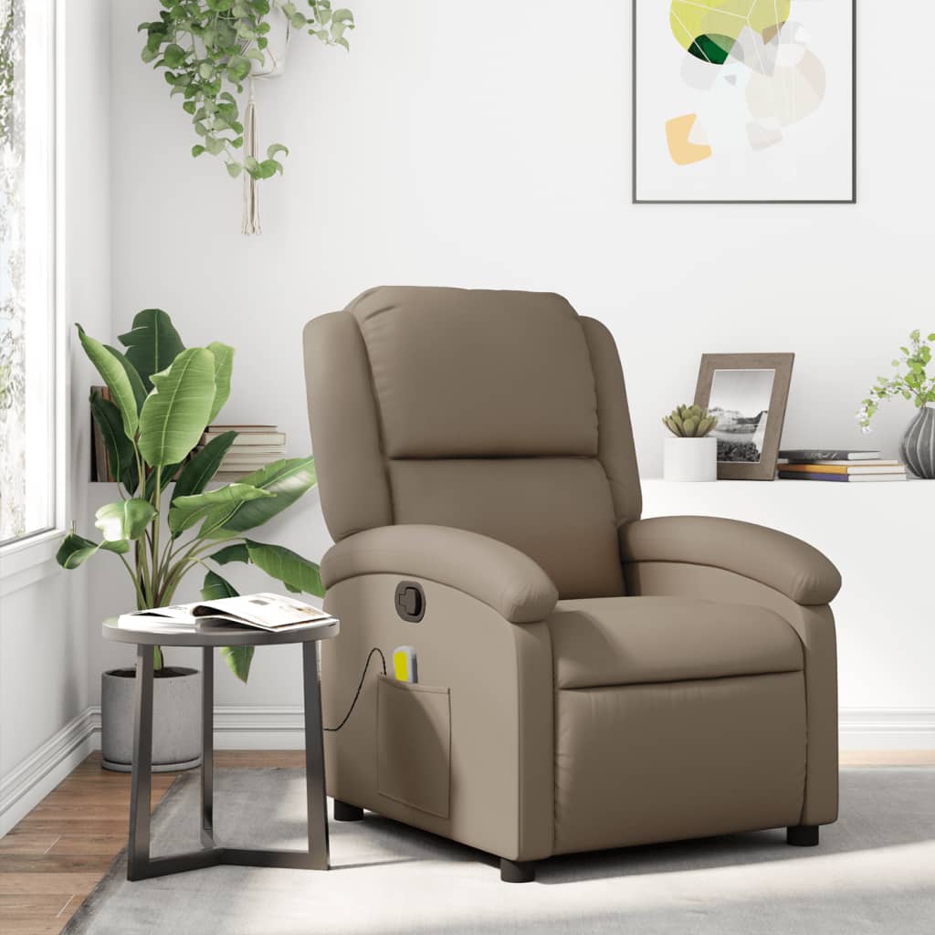 Fauteuil de massage inclinable Cappuccino Similicuir - XIOS