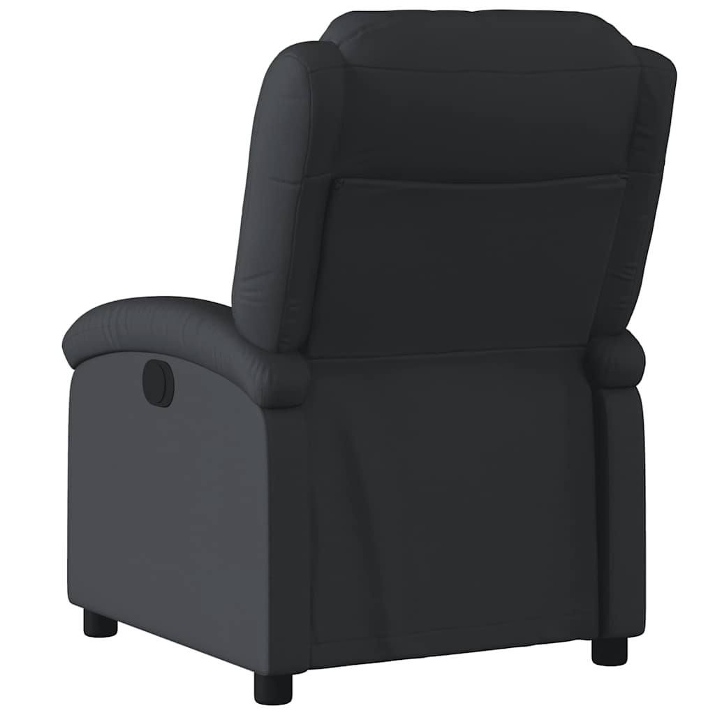 Fauteuil inclinable en cuir véritable noir - XIOS