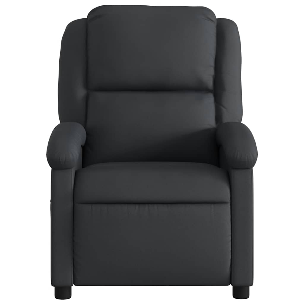 Fauteuil inclinable en cuir véritable noir - XIOS