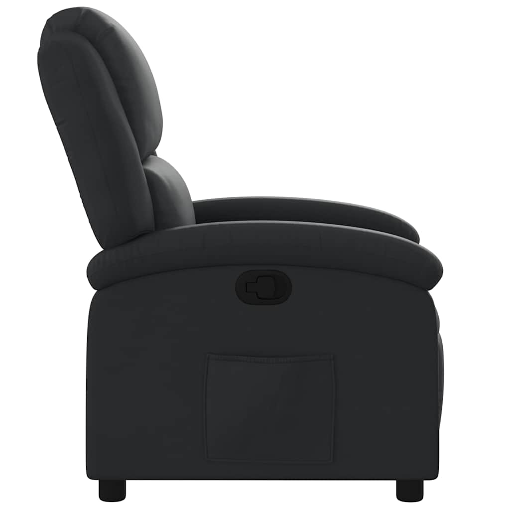 Fauteuil inclinable en cuir véritable noir - XIOS