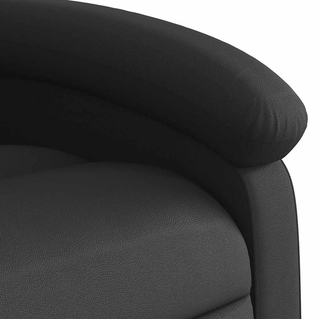 Fauteuil inclinable en cuir véritable noir - XIOS