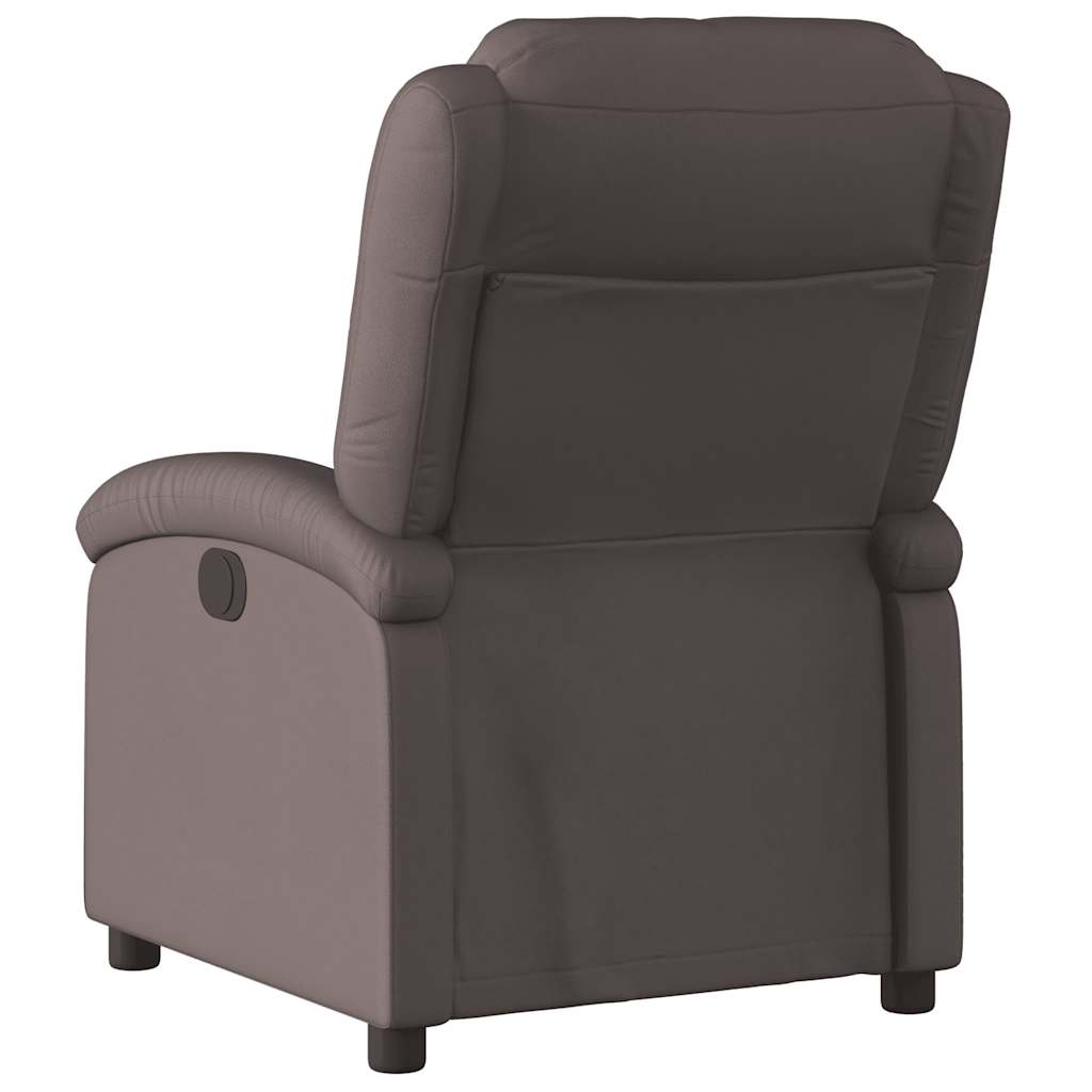 Fauteuil inclinable marron foncé cuir véritable - XIOS