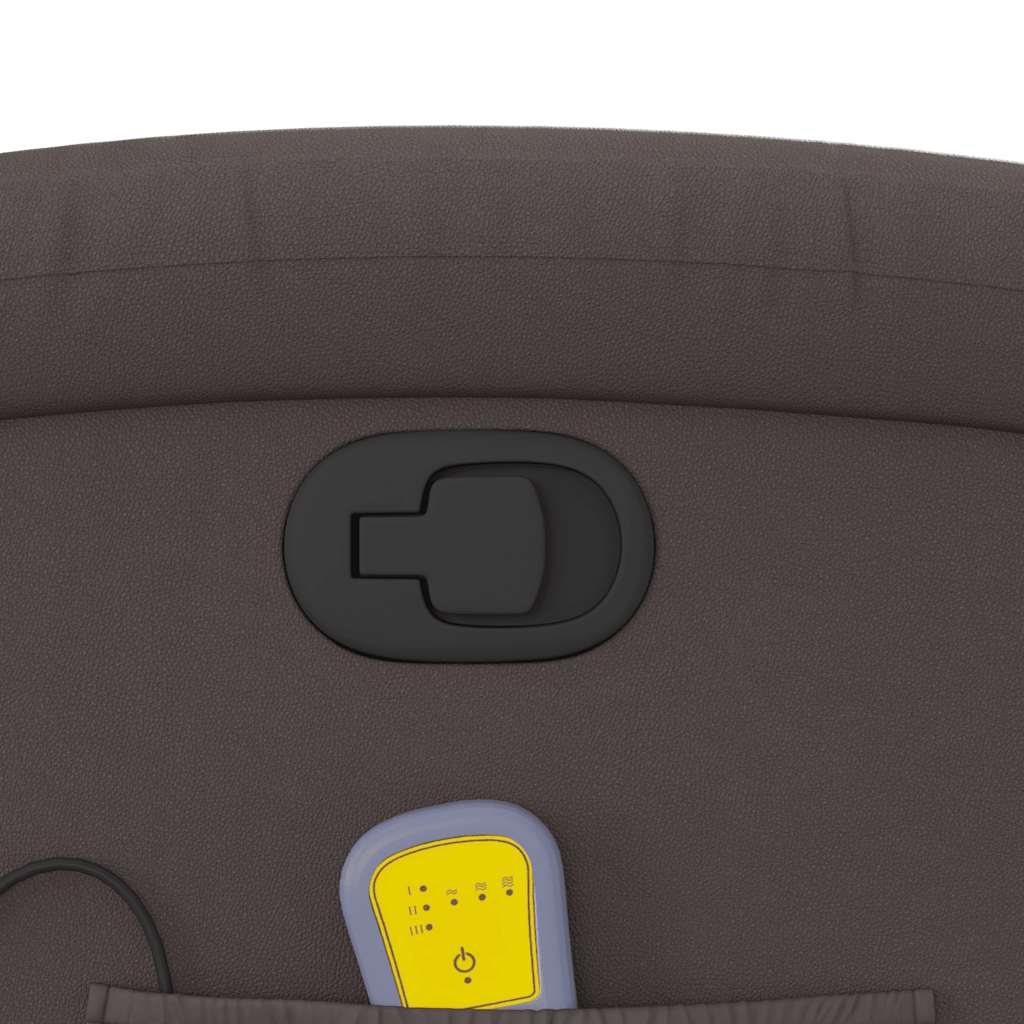 Fauteuil inclinable de massage marron foncé cuir véritable - XIOS