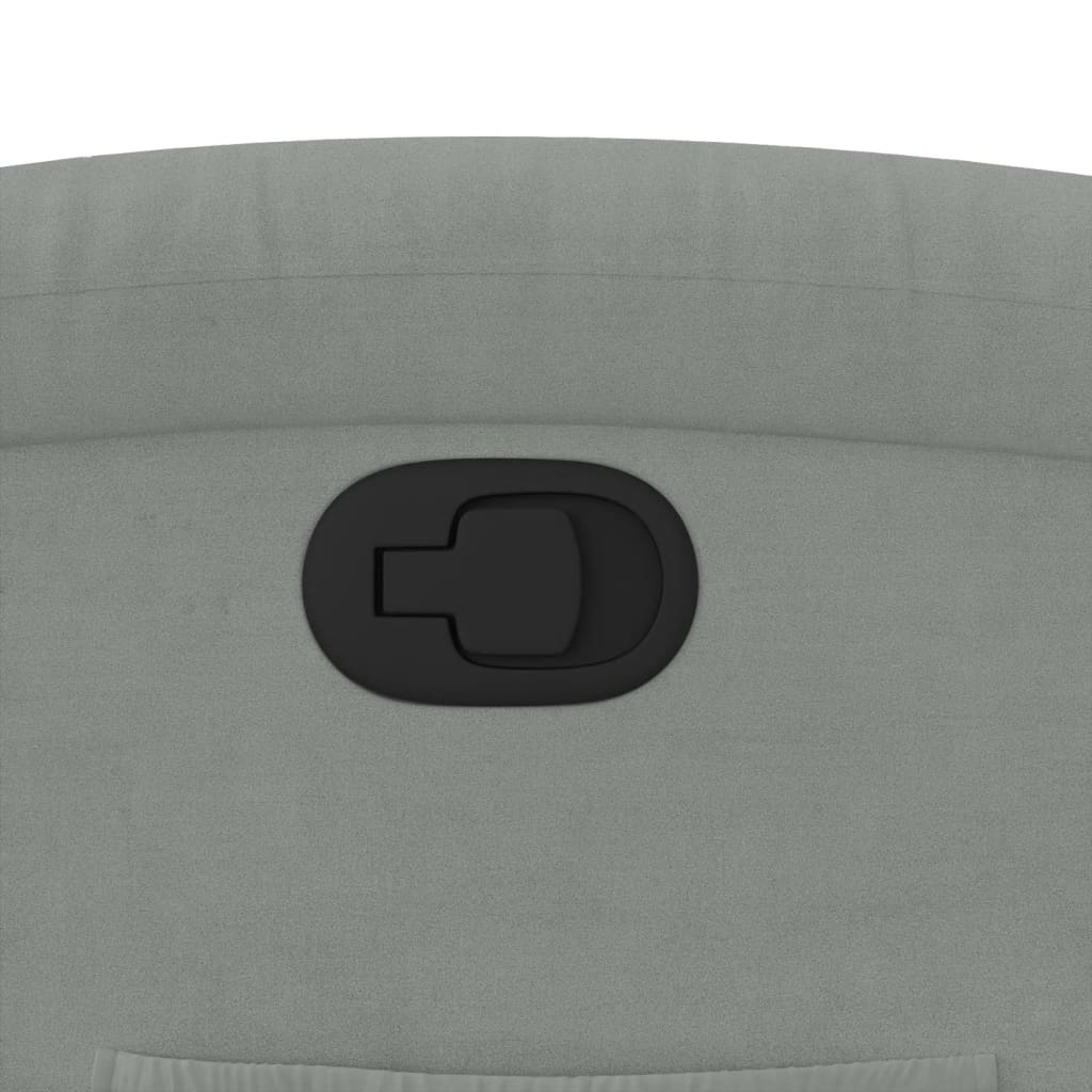 Fauteuil inclinable gris clair velours - XIOS