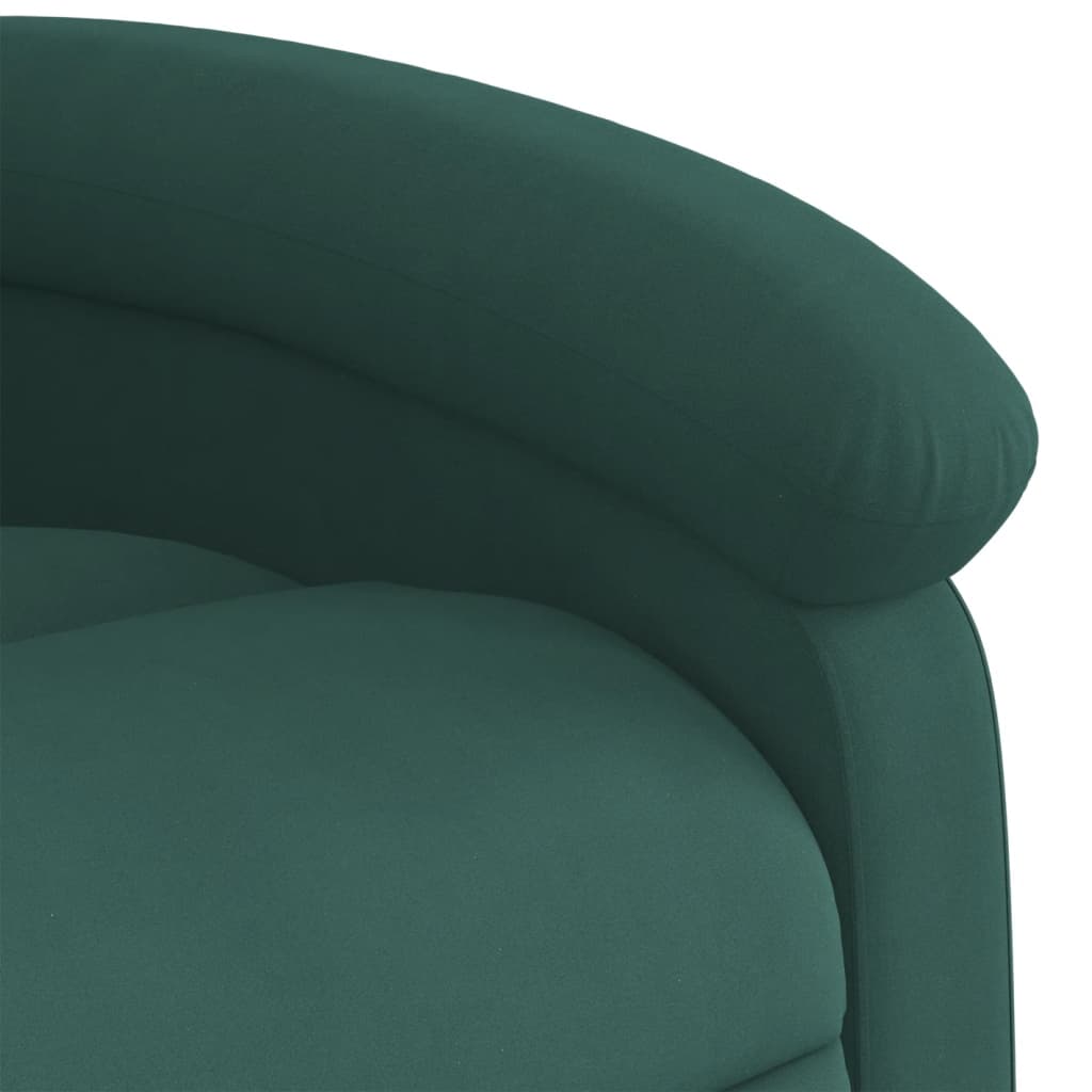 Fauteuil inclinable vert foncé velours - XIOS