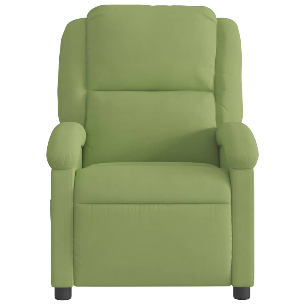 Fauteuil inclinable vert clair velours - XIOS