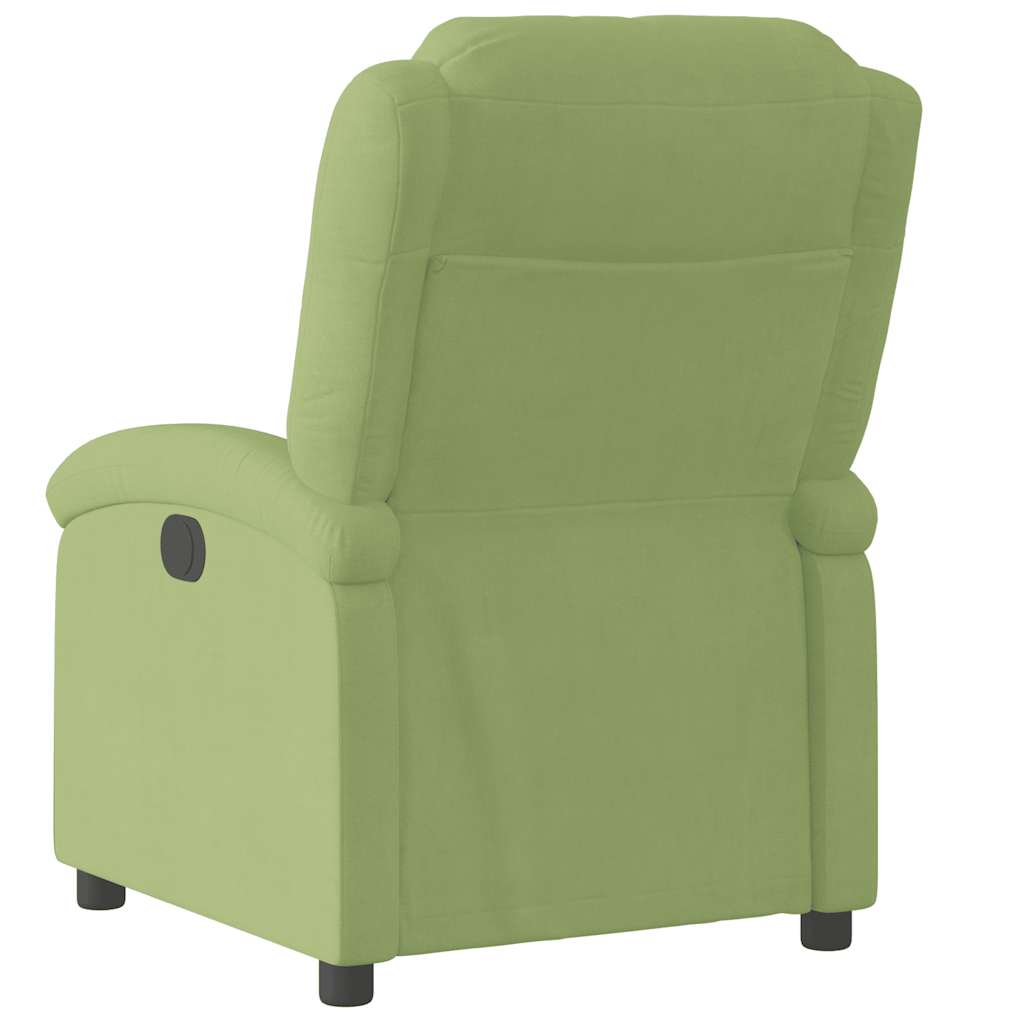 Fauteuil inclinable vert clair velours - XIOS