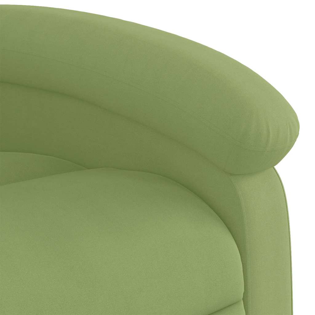 Fauteuil inclinable vert clair velours - XIOS