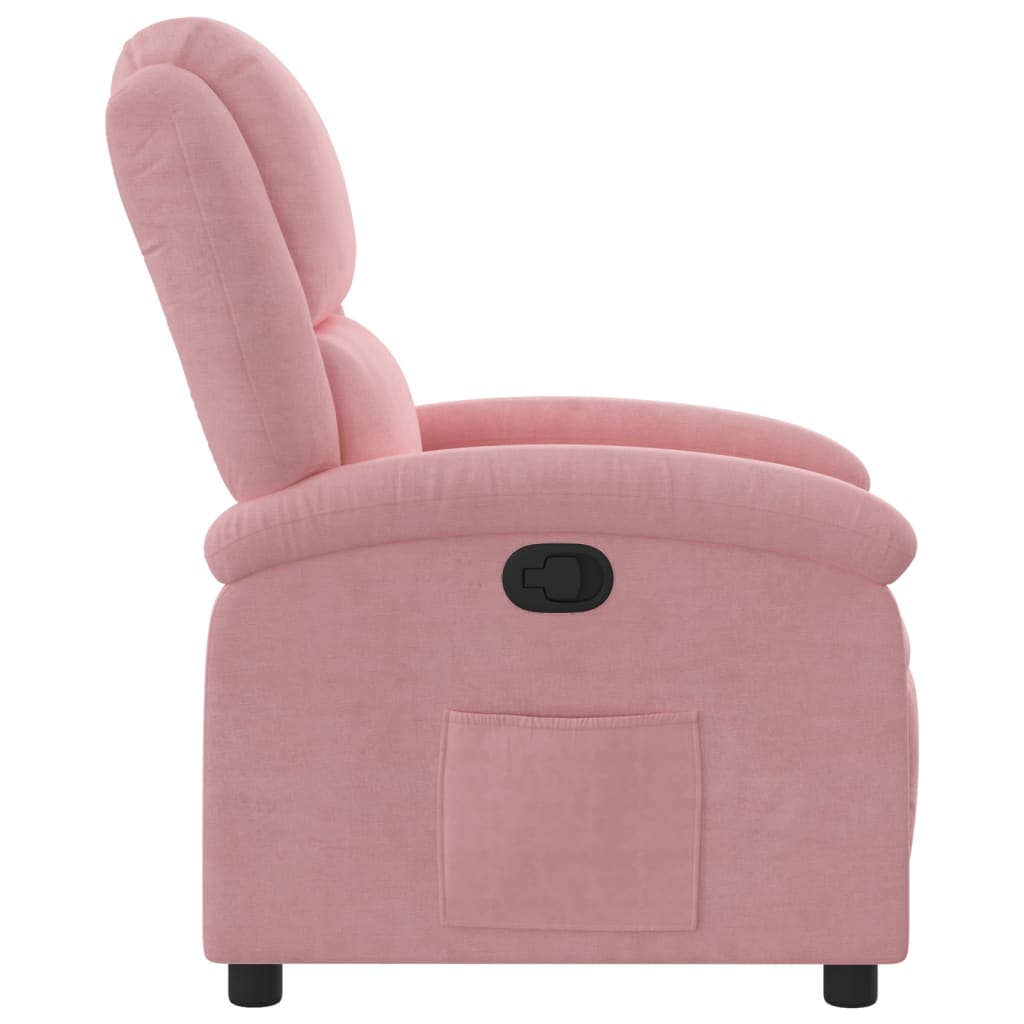 Fauteuil inclinable Rose Velours - XIOS