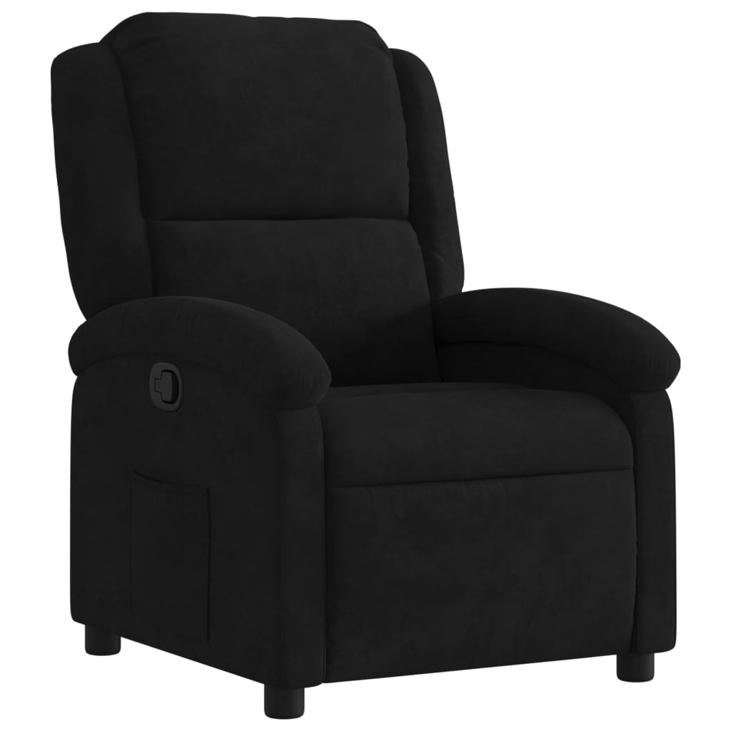 Fauteuil inclinable noir velours - XIOS