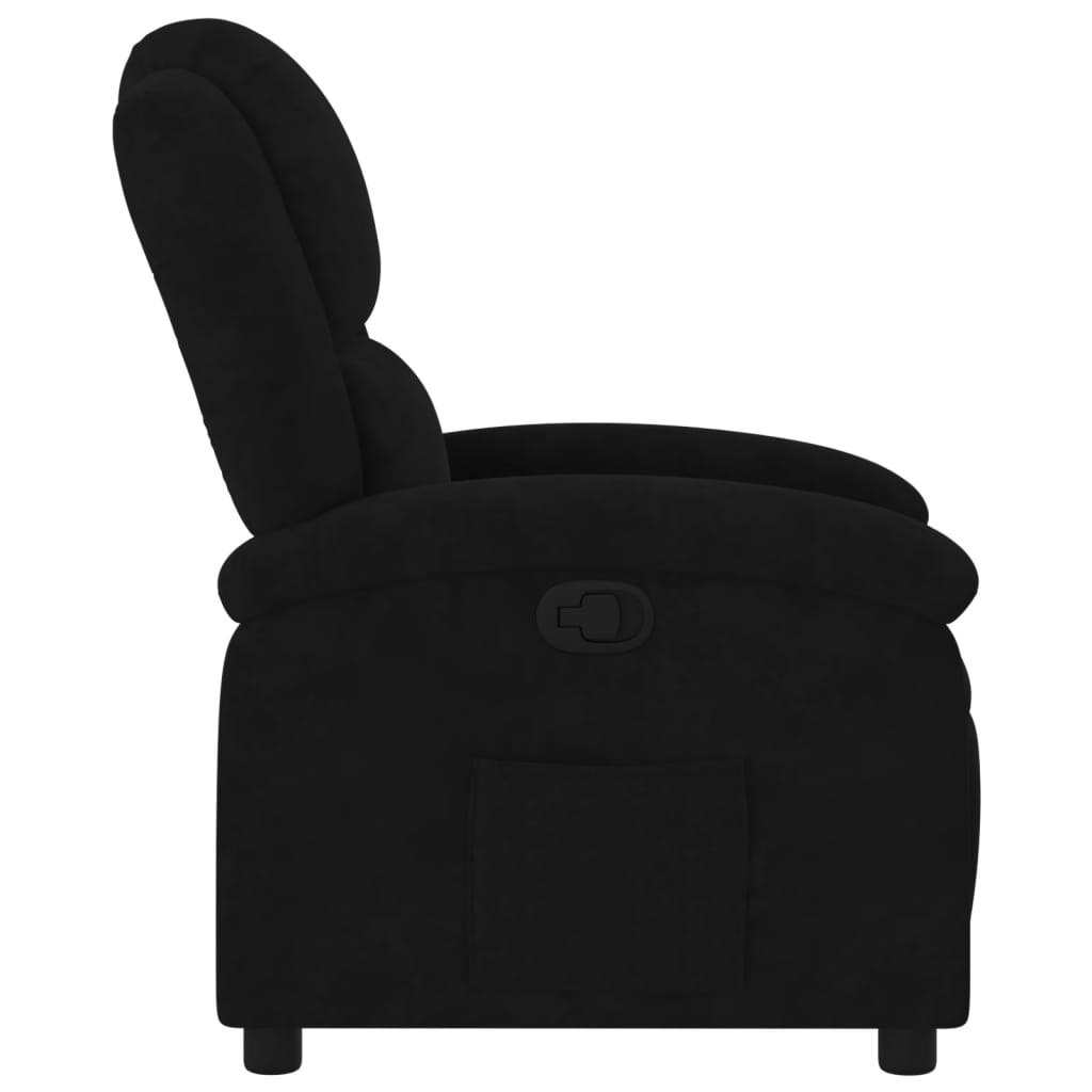 Fauteuil inclinable noir velours - XIOS