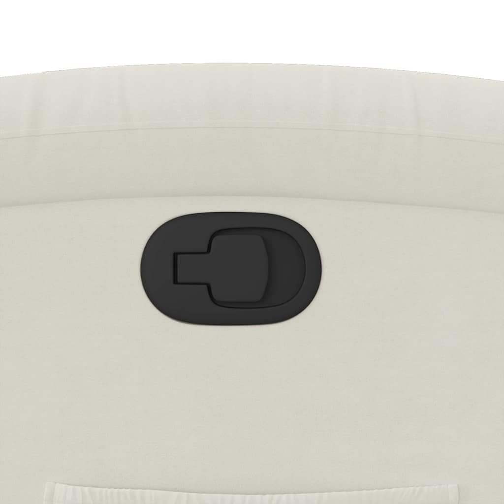 Fauteuil inclinable en velours crème