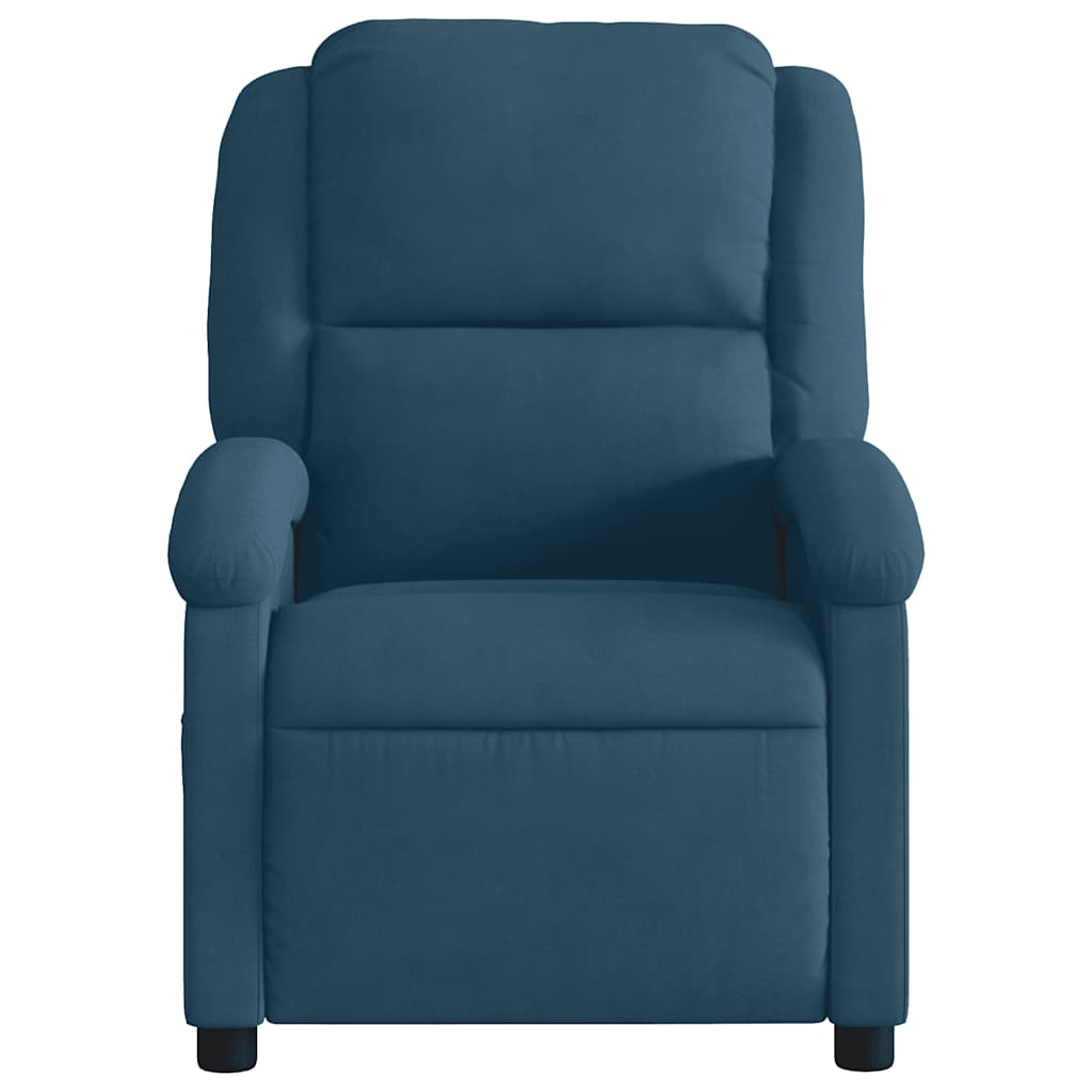 Fauteuil inclinable bleu velours - XIOS