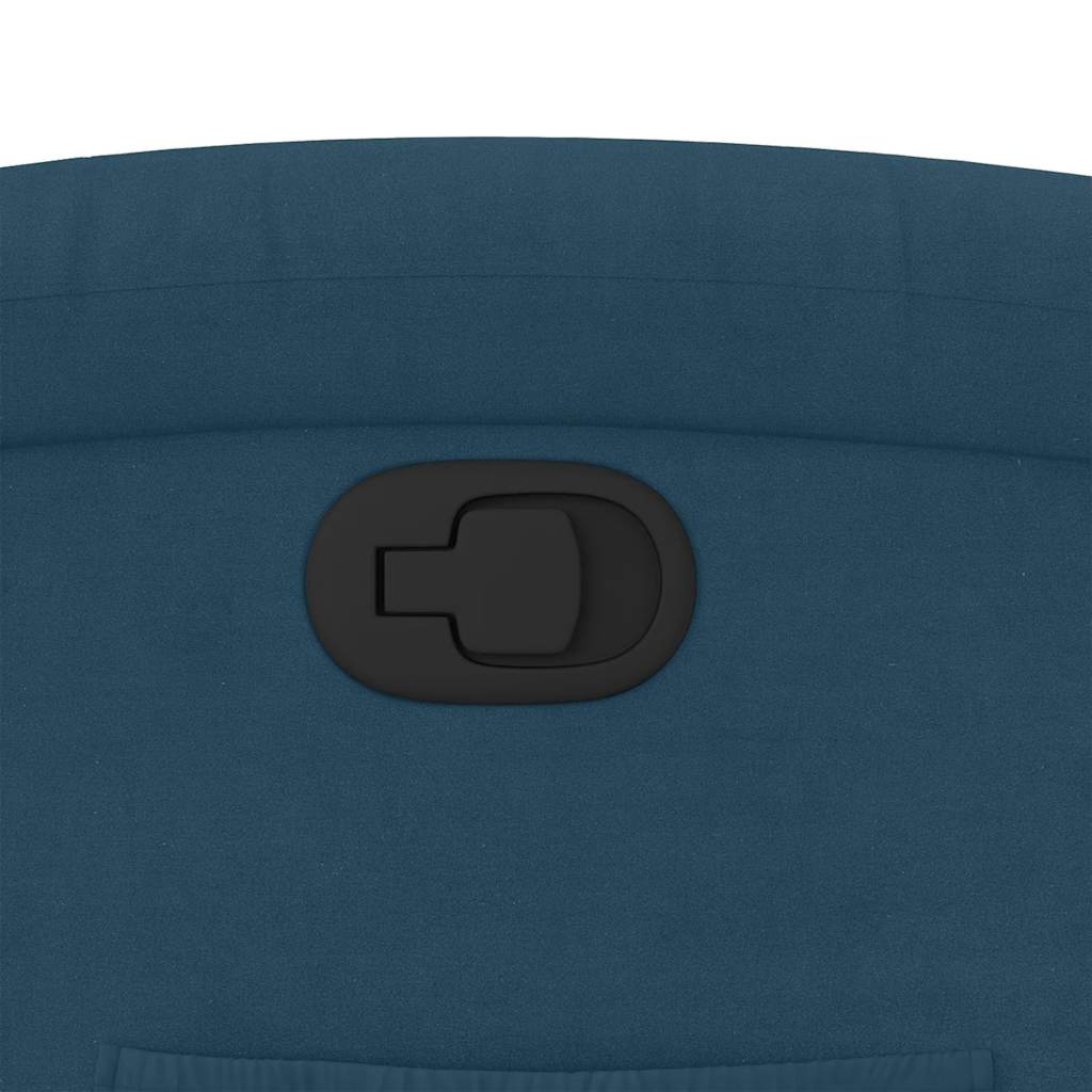 Fauteuil inclinable bleu velours - XIOS
