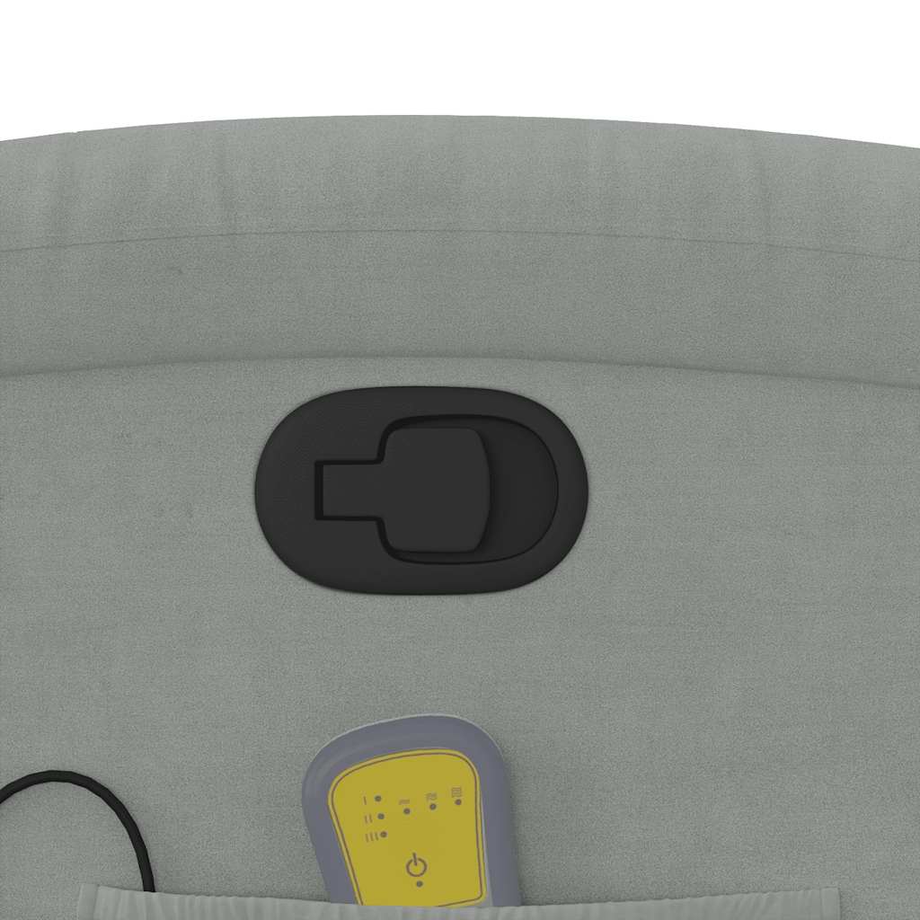 Fauteuil de massage inclinable gris clair velours - XIOS