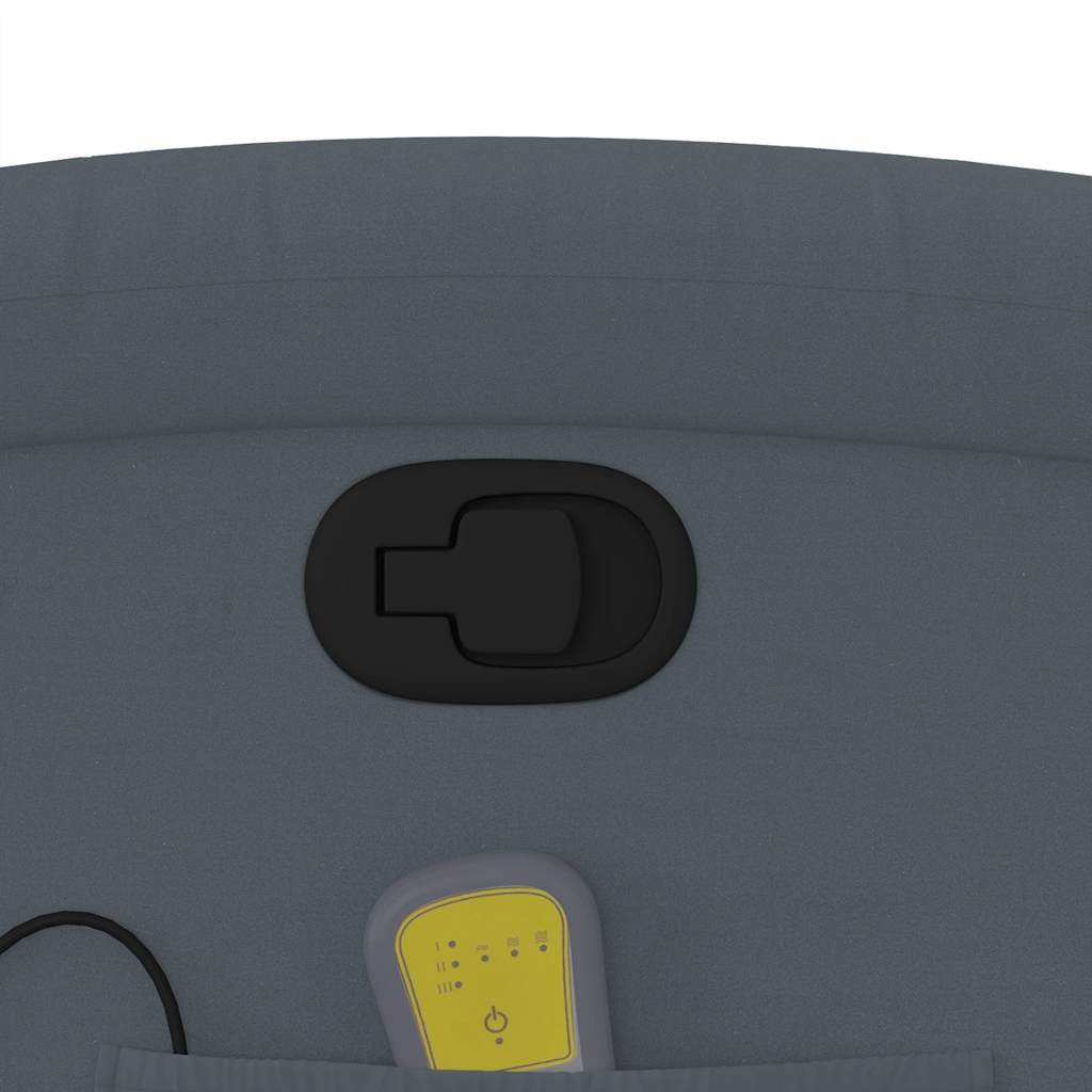 Fauteuil de massage inclinable gris foncé velours - XIOS