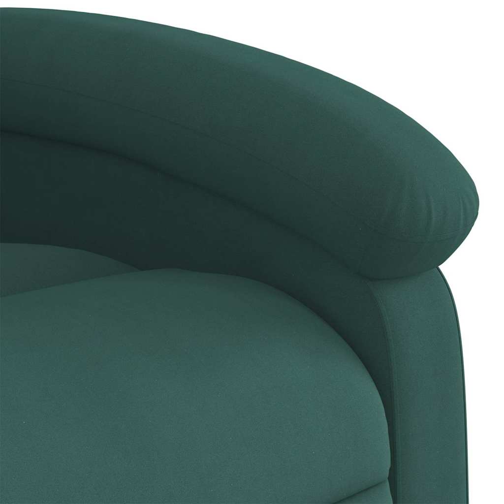 Fauteuil de massage inclinable vert foncé velours - XIOS