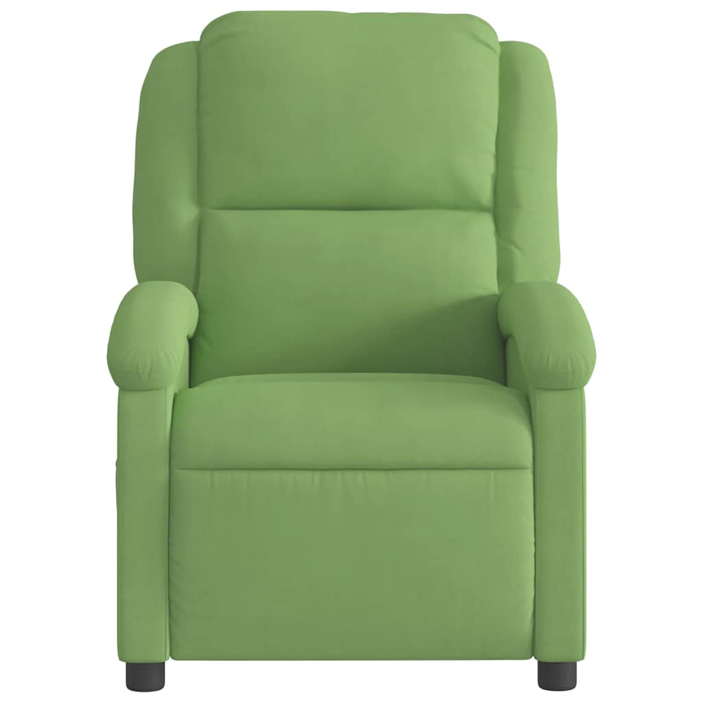 Fauteuil de massage inclinable vert clair velours - XIOS