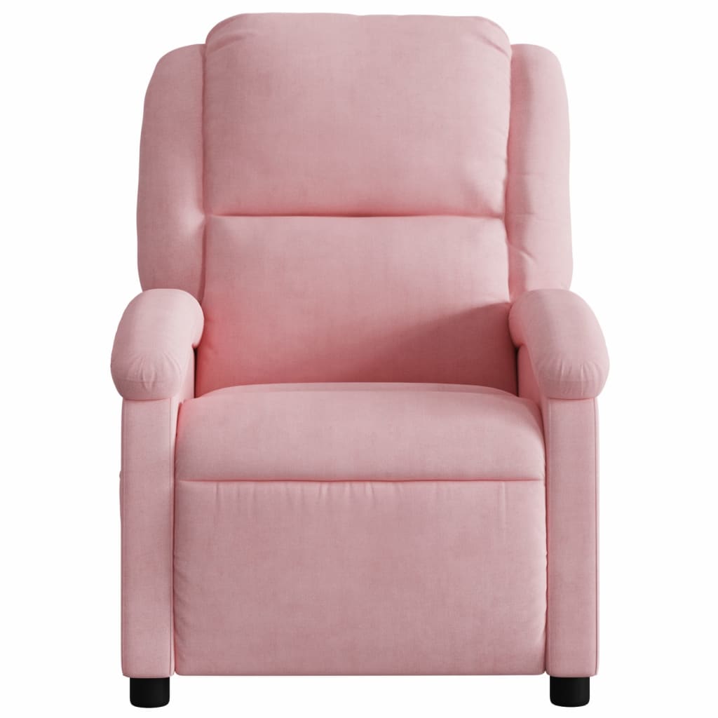 Fauteuil de massage inclinable rose velours - XIOS