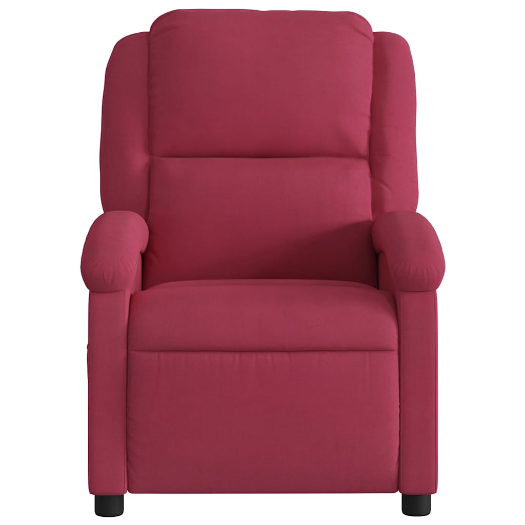 Fauteuil de massage inclinable rouge bordeaux velours - XIOS